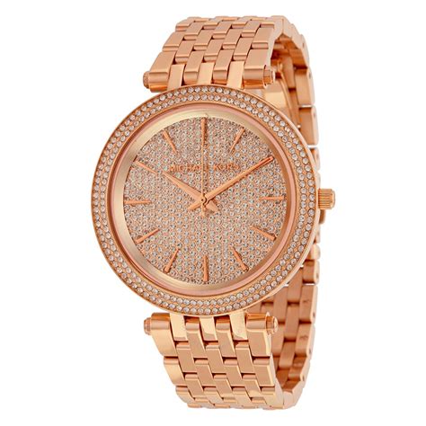 michael kors darci pavé rose gold tone watch|darci rose gold tone.